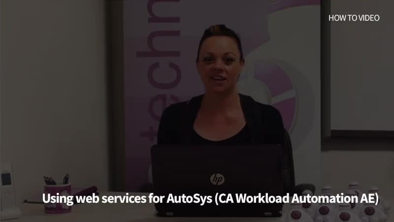 Using web services for AutoSys (CA Workload Automation AE)